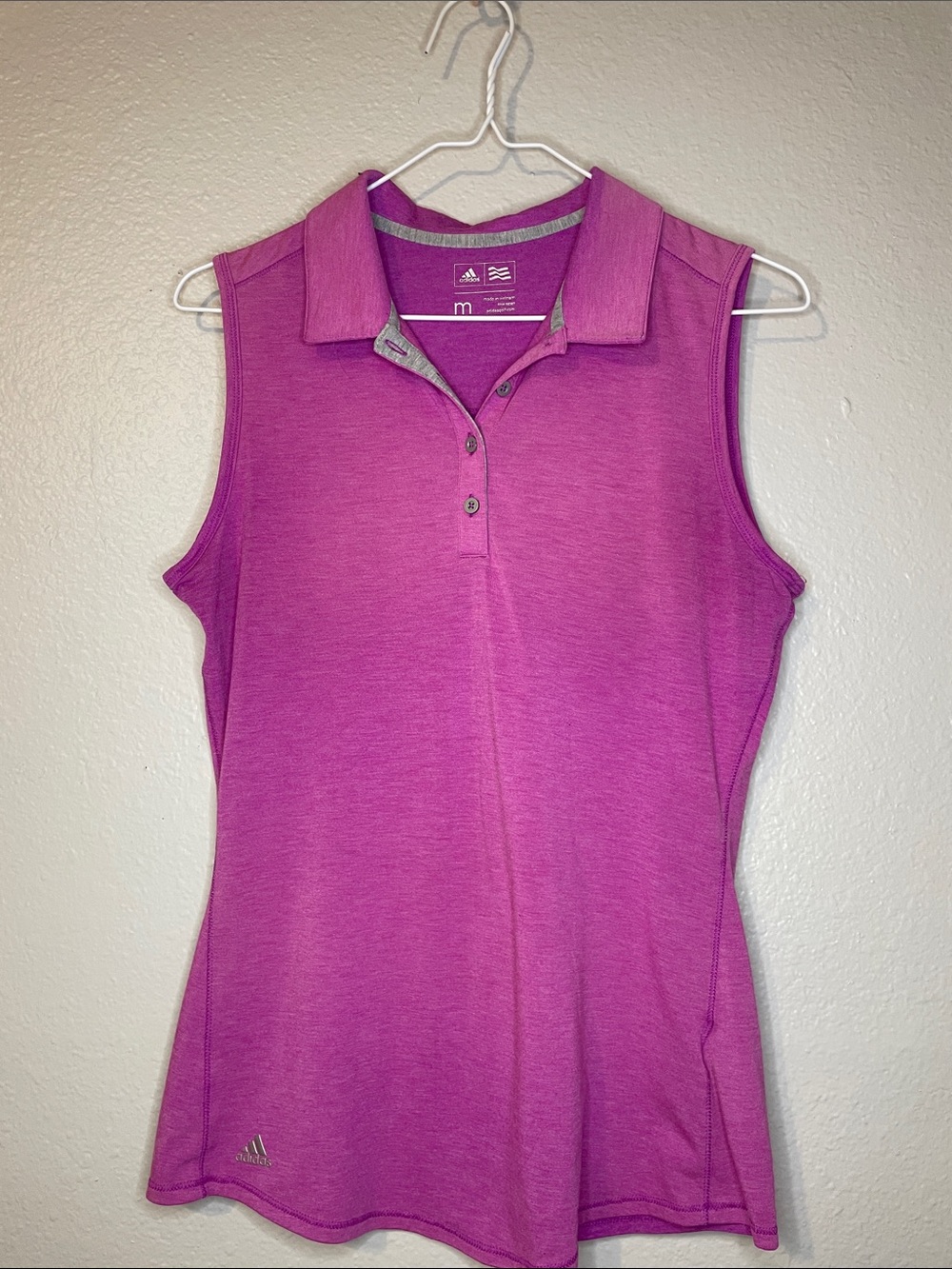 adidas Women’s Bright Pink Athletic top with Logo